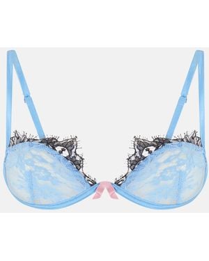 The Attico And Lace Bra - Blue