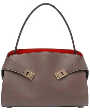 Ferragamo Hug Shoulder Bag - Brown