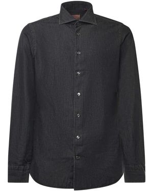 Borriello Cotton Denim Shirt - Black