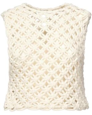 Alaïa Alaã¯A Neutrals Tops - Natural