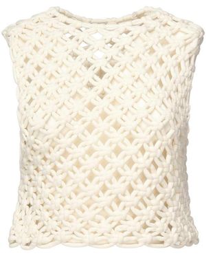 Alaïa Alaã¯A Neutrals Tops - Natural