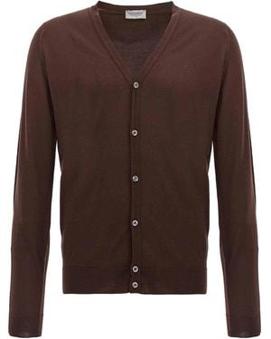 John Smedley Petworth Cardigan - Brown