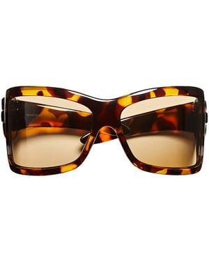 Bottega Veneta Rectangular Sunglasses - Brown