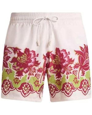 Etro Swimwear With Placed Floral Print - White