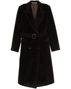 Tagliatore Wool Double-Breasted Coat - Black