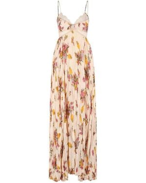 Blumarine Peach Viscose Dress - Metallic