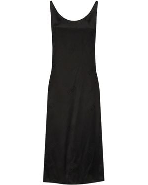 Balenciaga Bb Paris Jacquard Midi Dress - Black