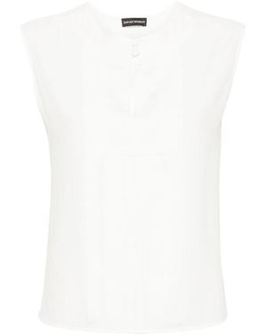 Emporio Armani Crepe De Chine Top - White