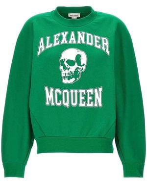 McQueen 'Varsity Skull' Sweatshirt - Green