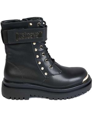 Just Cavalli Bourne Logo Boot - Black