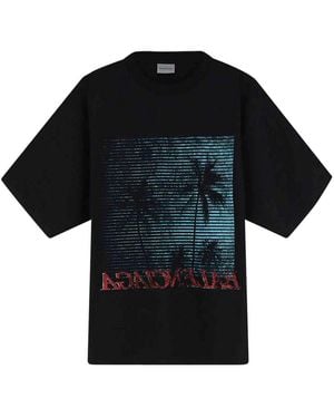 Balenciaga Cotton T-Shirt With Front Print - Black