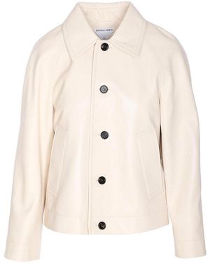 Bottega Veneta Leather Jacket - Natural