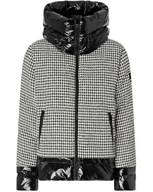 Pinko Tweed Down Jacket With Detachable Sleeves - Black