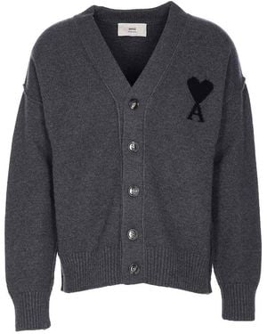 Ami Paris Adc Jumper - Grey