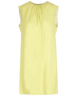 Lanvin Mini Shift Sleevless Dress - Yellow