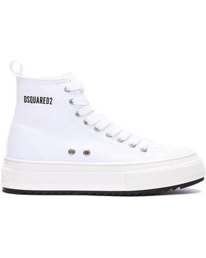 DSquared² Berlin Printed Logo Trainers - White