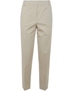 Kiltie Hugo Straight Leg Pants With Lapel - Natural