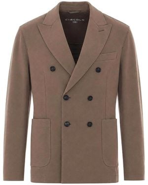 Circolo 1901 Double Breasted Jacket - Brown