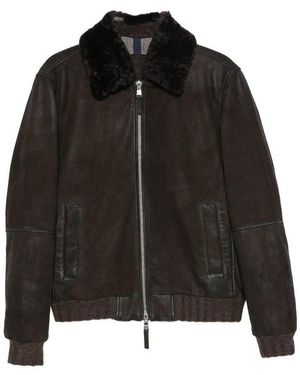 THE JACK AND JACKIE LEATHERS Noho Leather Jacket With Pockets - Black