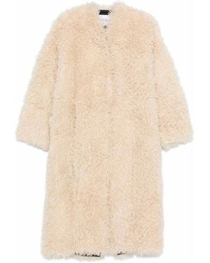 Stand Studio Carolina Faux Fur Coat - Natural