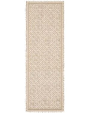 Tory Burch T Monogram Floral Scarf - White