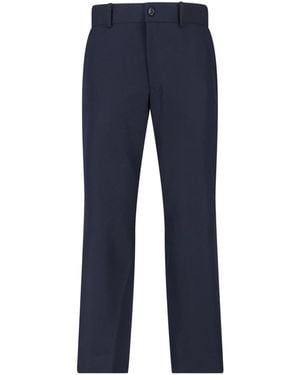 Comme Des Garcons Hommes Plus Straight Wool Trousers - Blue