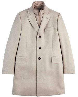 Fay Double -Breasted Coat - Natural