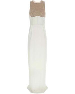 Elisabetta Franchi Carpet Dress - White
