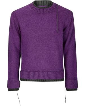 Sacai Wool Knit Pullover - Purple