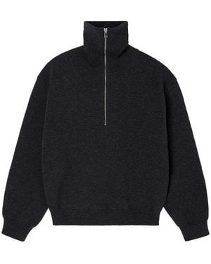 Rohe Half-Zip High-Neck Jumper - Blue