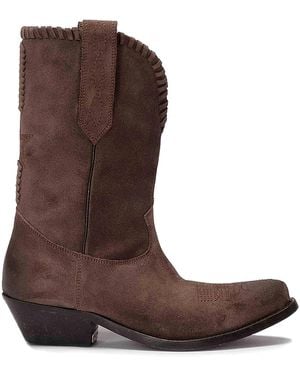 Golden Goose Suede Boots - Brown