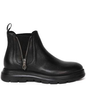 Giuliano Galiano Diamond Bufalo Ankle Boots - Black