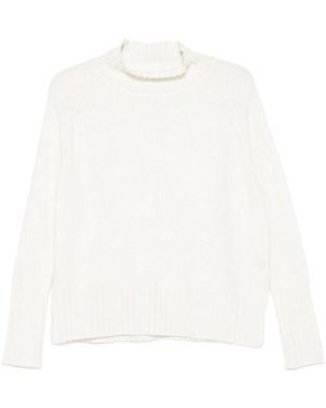 Be You Cashmere Turtle-Neck Sweater - White