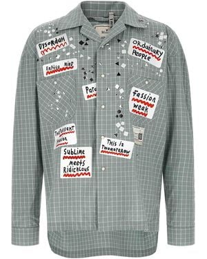 Maison Mihara Yasuhiro Shirt Adhesive Decorations - Grey