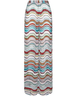 Missoni Multicoloured Palazzo Trousers - White
