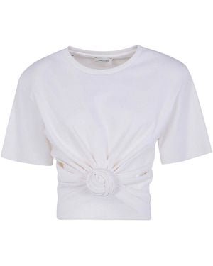 Magda Butrym Twist Cropped T-Shirt - White