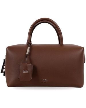 Max Mara Medium Holdallm Top Case Hand Bag - Brown