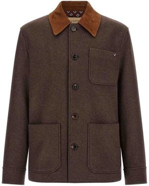 Valentino Garavani Cappotto Caban - Marrone