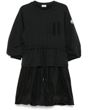 Moncler Logo-Patch Dress - Black