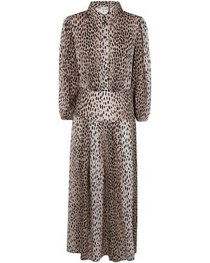 RIXO London Izzy Dress Antelope Spot - Brown
