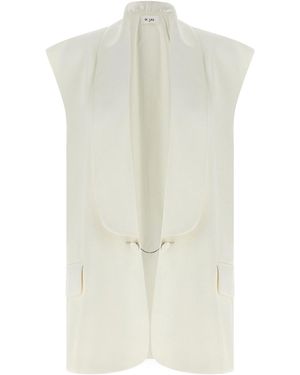 DI.LA3 PARI' Tuxedo Vest - White