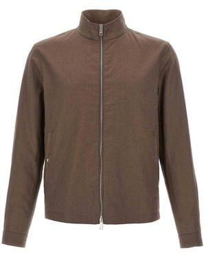 ZEGNA Linen Oasis Blouson - Brown