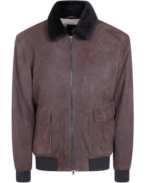 Barba Napoli Boston Aviator Jacket - Brown