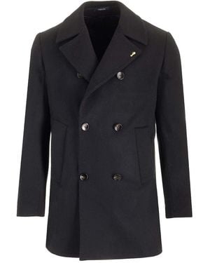 Guarinucci Short Double-Breasted Coat - Black