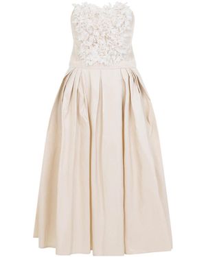 Elisabetta Franchi Embroidered Mini Dress - White
