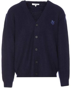 Maison Kitsuné Maison Kitsune Ink Cardigan - Blue