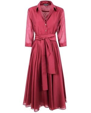 DR. HOPE Long Round Dress - Red
