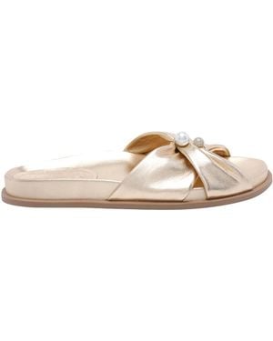 Jimmy Choo Rafi Flat Sandals - Metallic