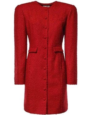 Magda Butrym Boucl Mini Dress - Red