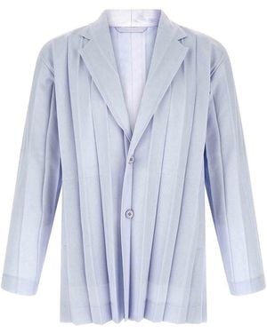 Homme Plissé Issey Miyake Edge Ensemble Blazer - Blue
